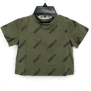 BARDOT JUNIOR Toddler Bardot Tee 4T Khaki Green Short Sleeves NWT
